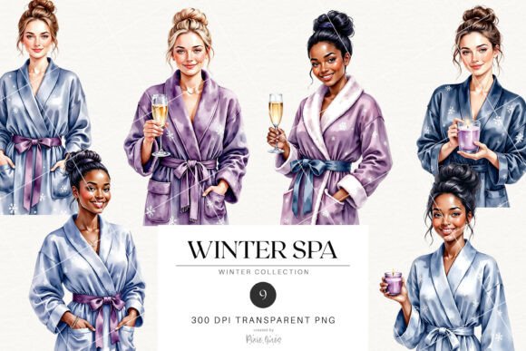 Download Cozy Winter Spa &amp; Self Care Planner Girl - Premium Resources