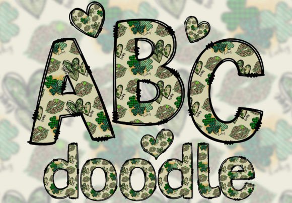Download Doodle Letters Font PNG St Patricks Day - Letters font Collection