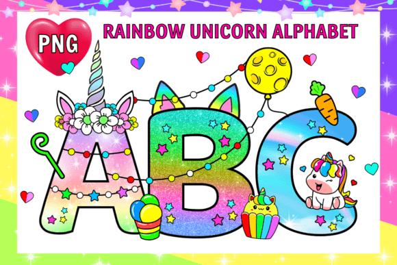 Download Magic Unicorn Alphabet Letters Font - Letters font Collection
